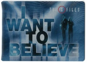 THE X-FILES SEASONS 10 & 11 CT2 CASE TOPPER METAL INSERT I Want To Believe - Picture 1 of 2