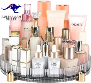 360 Rotating Makeup Organizer Skincare Organiser Storage Turntable Lazy Susan Ba - Picture 1 of 12