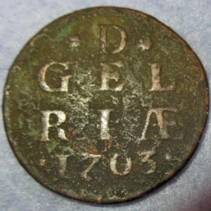 Certificate of Authenticity 1703 New York Penny Colonial Copper Cent Gelderland - Picture 1 of 4