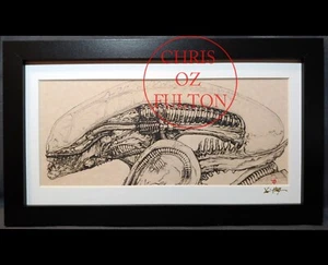 Alien 1979 Xenomorph Drone Película Enmarcada 11x17 Impresión Artística Firmada Chris Oz Fulton - Imagen 1 de 3