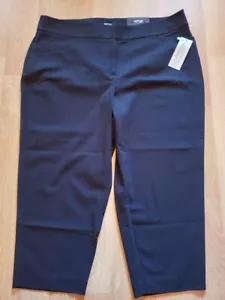 Apt 9 Capri Pant Black Women's Size 18W Mid Rise Straight Leg Calf Length Nwt - Picture 1 of 11