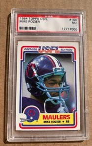 1984 Topps USFL Mike Rozier #109 RC Heisman Winner  PSA 7
