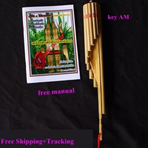 Amazing Vote Bamboo Instrument Musical Handmade Panpipe Flute Key AM Free Manual - Picture 1 of 7