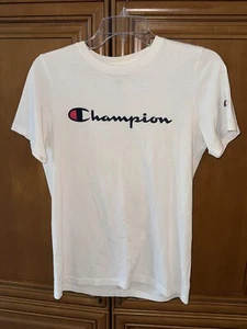 GOOD CHAMPOIN boys XL S/S cotton white T-shirt 24"L chest 36" sleeve 7.5" - Picture 1 of 6