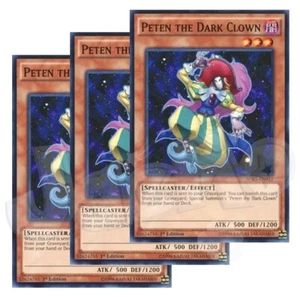 Yugioh - Peten the Dark Clown x 3 - 1st Edition NM - Plus Free Holo Card - Picture 1 of 1