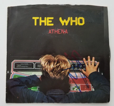 Pete Townshend Signed The Who Athena 7" Vinyl 45 Record Autograph Legend RAD Cover