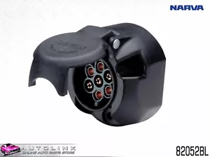 NARVA 7 PIN LARGE ROUND PLASTIC TRAILER SOCKET 30A @ 12V PER POLE 82052BL - Picture 1 of 2