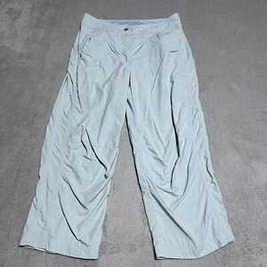 Pantalones LL Bean para mujer 8 azul regular recortados tiro medio nailon aire libre ropa deportiva - Imagen 1 de 8