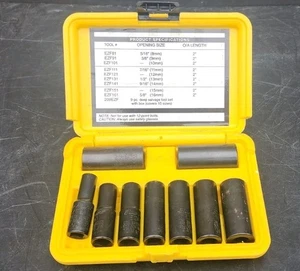 Blue Point Tools 209EZF Bolt Extractor 9 piece set 8mm 5/16" to 16mm 5/8" - 3/8 - Picture 1 of 8
