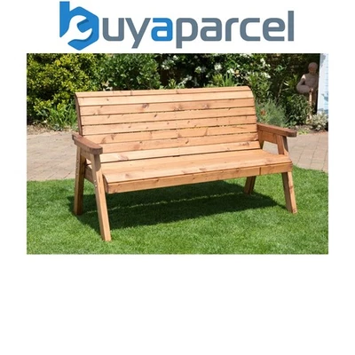 Charles Taylor Wooden Garden 3 Seater Bench Seat Armchair Traditonal Brown FP