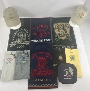 U.S. Asciugamani Golf Open Club 2003,04,06,07,14-17 Collezione 2 Cappelli e Cimeli - Foto 1 di 23