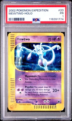 PSA 1 2002 Expedition Mewtwo Holo Foil 20/165 WOTC E-Reader Series Pokemon - Image 1 of 2