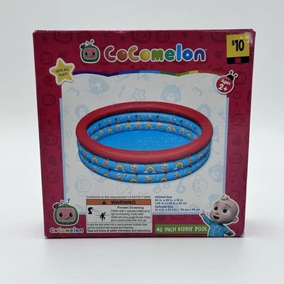 Piscina para niños Cocomelon 40x40x10 pulgadas piscina inflable verano diversión edad 2+ 27 galones nuevo niño Foto 1 de 4
