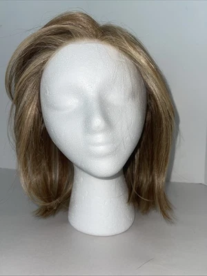 "Peluca de cabello sintético rubio fresa para mujer dama mediana con cabeza de espuma de poliestireno 11""" Foto 1 de 4