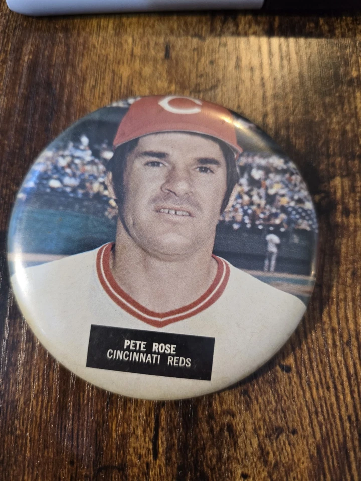 Vintage Pete Rose Cincinnati Reds Button MLB Baseball Rare  - Image 1 of 4