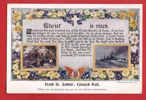 LANCASHIRE LOSTOCK HALL. ST JAMES WORLD WAR 1 HOME WORDS. NAVY NAVAL - Picture 1 of 2