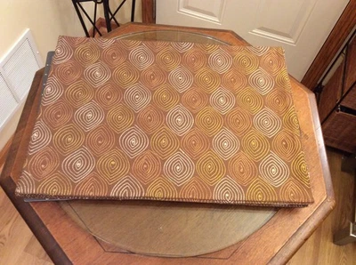 Crate & Barrel Messina Metallic Placemats Cloth Set of 8  14" x 13 3/4" Cotton - Image 1 of 4