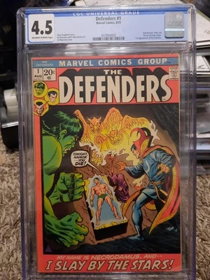Defenders 1 Cgc 4.5 Marvel 1972 1st Necrodamus Hulk Submariner Dr Strange VG  - Image 1 of 4