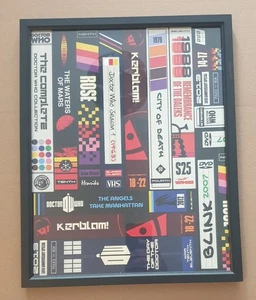 Doctor Who Retro Vhs Titles Framed Artprint 14"x11" Brand New - Picture 1 of 1