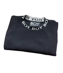 Men’s Boy London Luxury Basic Logo T-Shirt black Lagoon top polo studios Uk L  - Picture 1 of 6