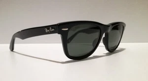 VINTAGE B&L RAY BAN WAYFARER USA BLACK w0487 SMALL 46 mm. - Imagen 1 de 12