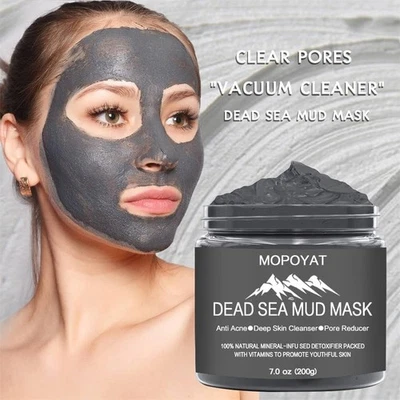Dead Sea Mud Face Mask Body Purifying Acne Blackheads Oily Skin Deep Cleanse - Image 1 of 4