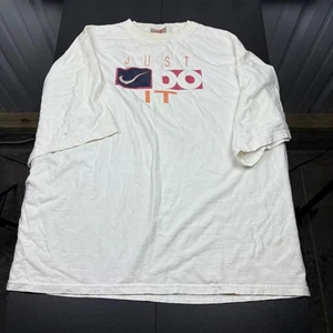 Camiseta vintage Nike Just Do It XXL blanca gráfica camiseta ropa de hombre - Imagen 1 de 5
