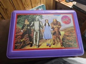 Wizard Of Oz Tin Hinged Storage Container Purple Gold - Picture 1 of 14