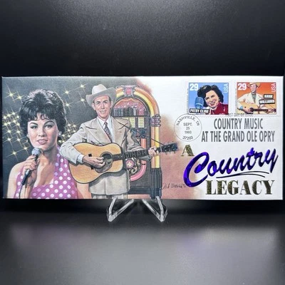 Hank Williams & Patsy Cline Grand Ole Opry Commemorative Cachet  - 1993 FDC - Image 1 of 4