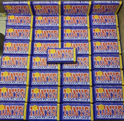 33 BARS Tony`s Chocolonely Pretzel Toffee Dark 6.35oz FULL SIZE BARS - Image 1 of 4