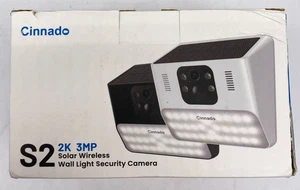 Cinnado 2K 3MP Solar Funk Wandleuchte Überwachungskamera Modell S2 - Schwarz - Bild 1 von 7