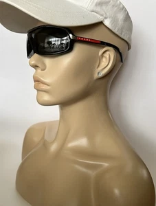 Authentic PRADA Signature Logo Black Sunglasses with Case - Picture 1 of 14