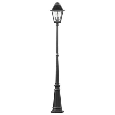Outdoor Solar Lamp Post Light with Motion Sensor, Dusk to Dawn Waterproof Pol... - Image 1 of 4