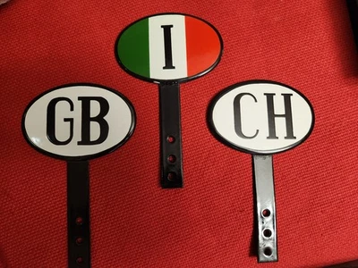 Oldtimer Länderkennung KFZ Länderkennzeichen Emailliert I - CH - GB - VW KÄFER - Bild 1 von 4