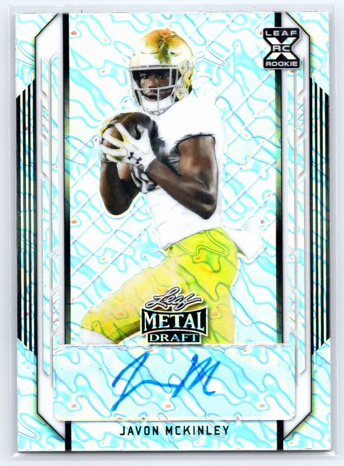 2021 Leaf Metal Draft Silver Marble /60 Javon McKinley #BA-JMK Rookie Auto RC - Image 1 of 3