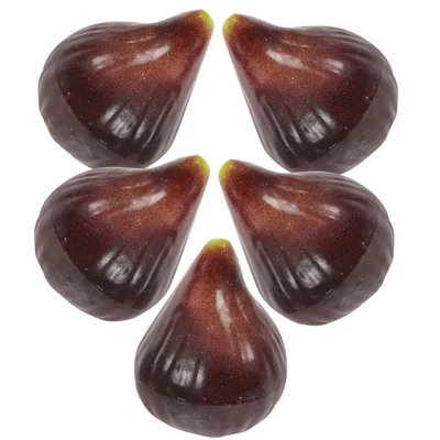 5pcs Simulation Fruit Adornments Decorative Fig Models Creative Furnishing Toys - Image 1 of 4