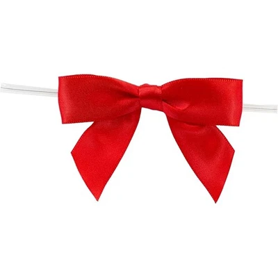 Satin Ribbon Bows 7/8 Inch Bulk Tie Gifts Crafts Decorations 100 Pieces New - Image 1 of 2