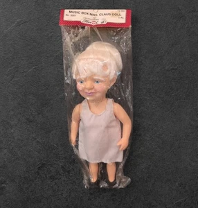 Vintage 1991 Craft 13 Zoll Mrs. Claus Puppe 3203 Faser Handwerk Materialien Weihnachten Neu in Verpackung - Bild 1 von 7