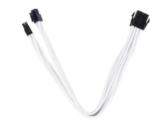 Silverstone SST-PP07-EPS8W (White) 8pin to EPS12V 8(4+4)Pin Connector Cable - Image 1 of 2