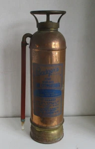 Small Vintage Copper & Brass Badgers (empty) extinguisher  (pony type) - Picture 1 of 8