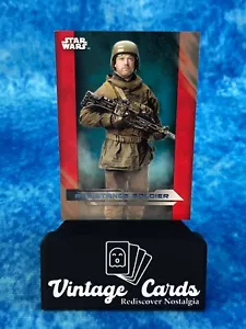 Star Wars: The Last Jedi Series 1 #48 Resistance Soldier /99 SILVER SINGLE Card - Picture 1 of 2