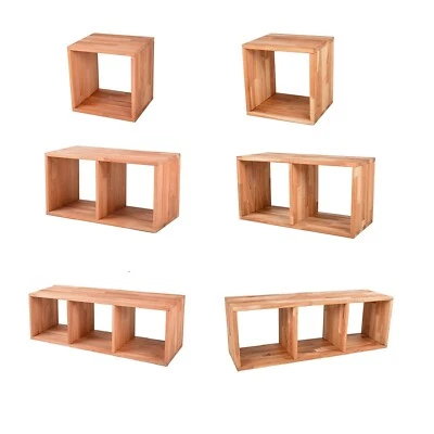 Wandboard Bücherregal Wandregal Holz Regal Wohnzimmerregal Flur Badregal geölt  - Bild 1 von 4