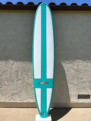 Tabla de surf longboard 9’0” SurfTech Tuflite azul esmeralda y blanco Foto 1 de 4
