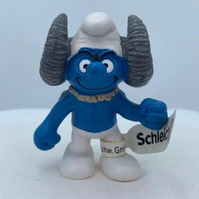 Pitufos 20720 Aries Pitufo Ram Astrología Zodiaco Schleich Figura Juguete PVC Figura Foto 1 de 4