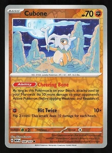 Cubone 104/165 Reverse Holo Near Mint Pokemon TCG Scarlet & Violet 151 MEW - Picture 1 of 1
