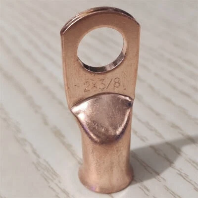 AWG 100PCS  2 3/8" Hole Stud Battery Lug Bare Welding Copper Ring Terminal - Image 1 of 4
