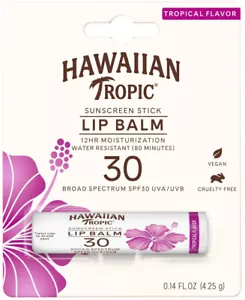 Bálsamo labial tropical hawaiano FPS 30 - sabor tropical - 0,14 oz (4 g) - Imagen 1 de 2