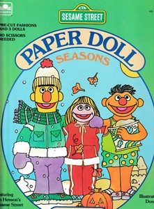 Muñecas de papel de Plaza Sésamo vintage c1984 muñecas de temporada 3 - Imagen 1 de 2