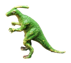 PARASAUROLOPHUS Dinosauro in gomma altezza cm.7 circa - lunghezza cm.9 anni '90 - Foto 1 di 2