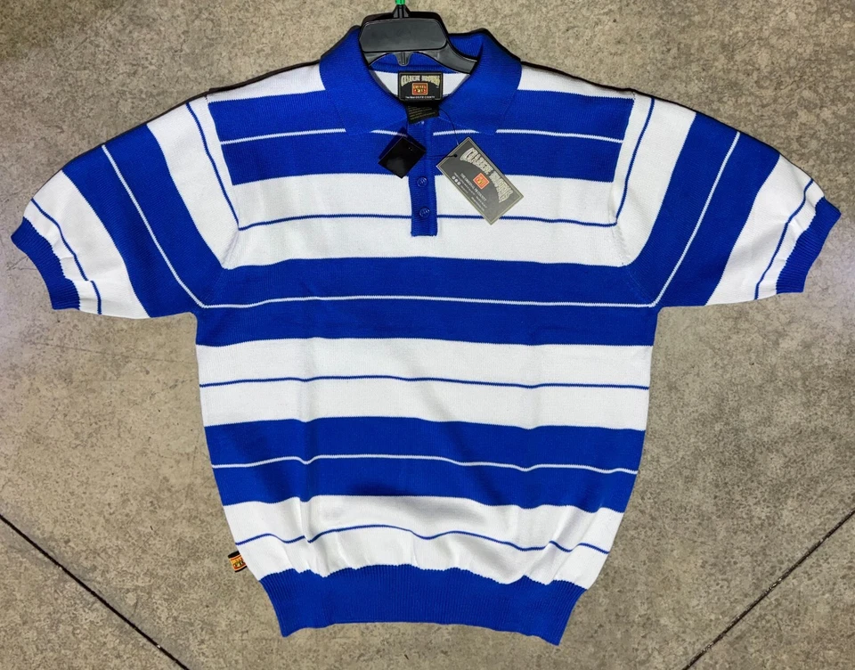 FB County Charlie Brown Shirt Polo Royal Blue White New - Image 1 of 1